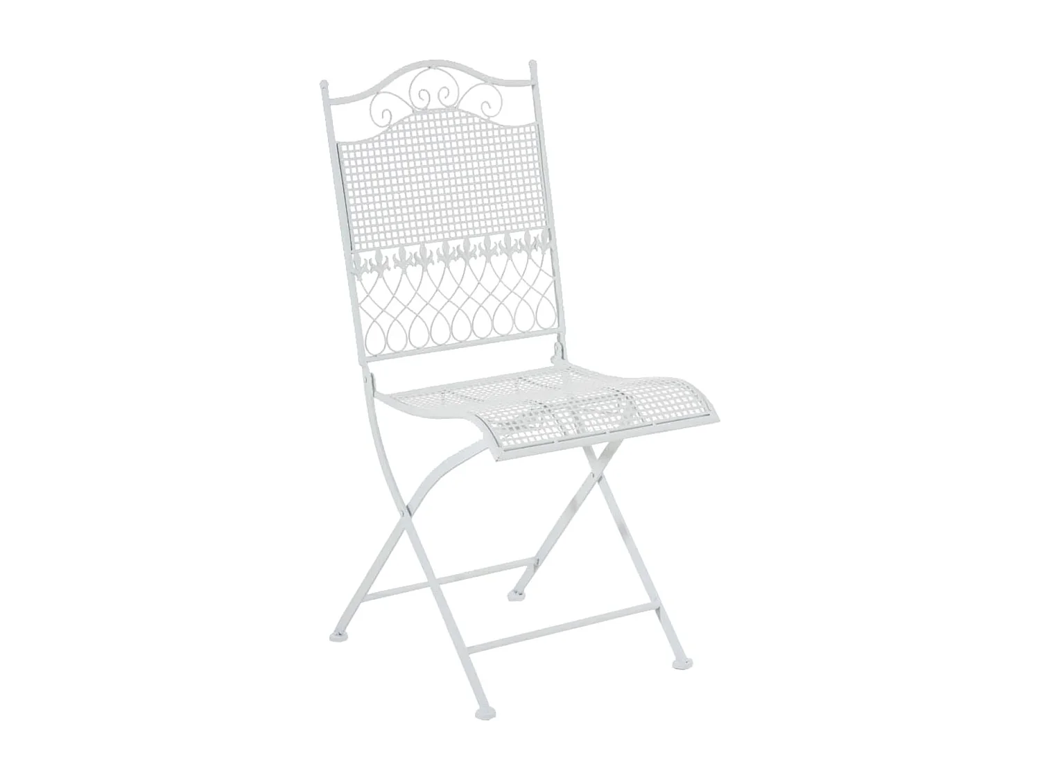 Lot de 2 chaises métal blanche 41 x 50 x 91 cm 10_0002838