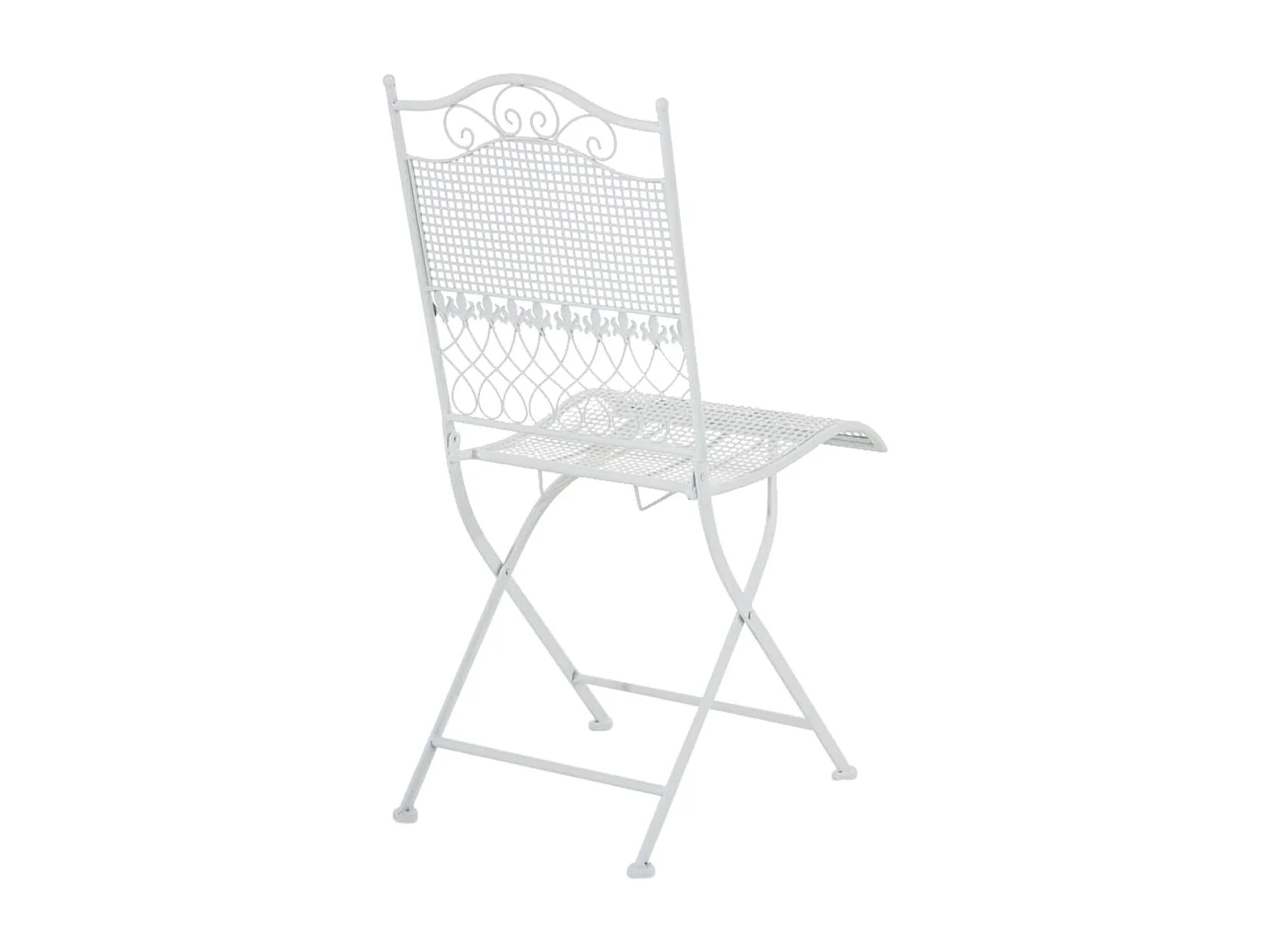 Lot de 2 chaises métal blanche 41 x 50 x 91 cm 10_0002838