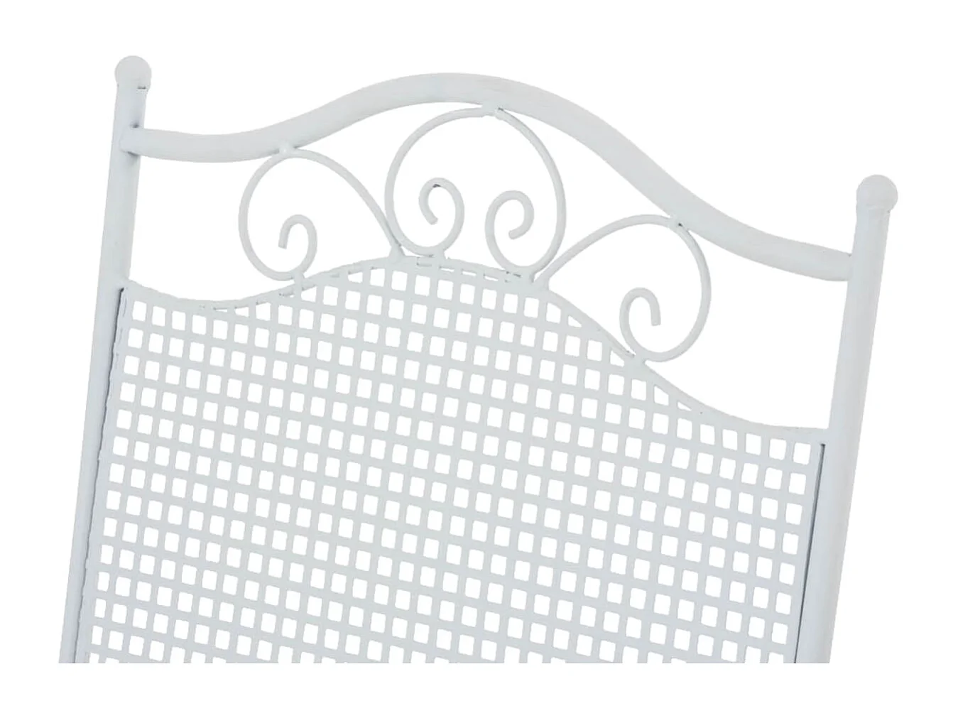 Lot de 2 chaises métal blanche 41 x 50 x 91 cm 10_0002838