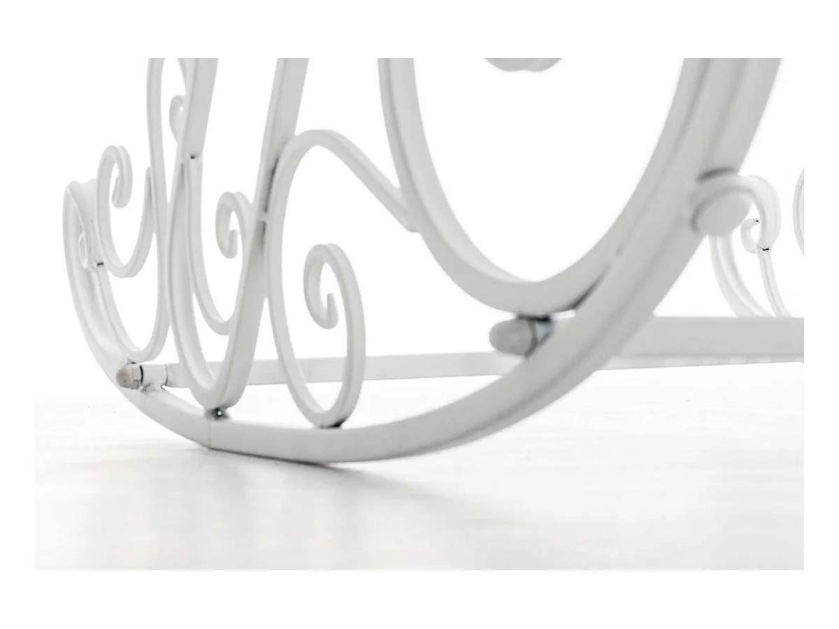 Chaise fauteuil à bascule blanche 56 x 90 x 94 cm MDJ10105