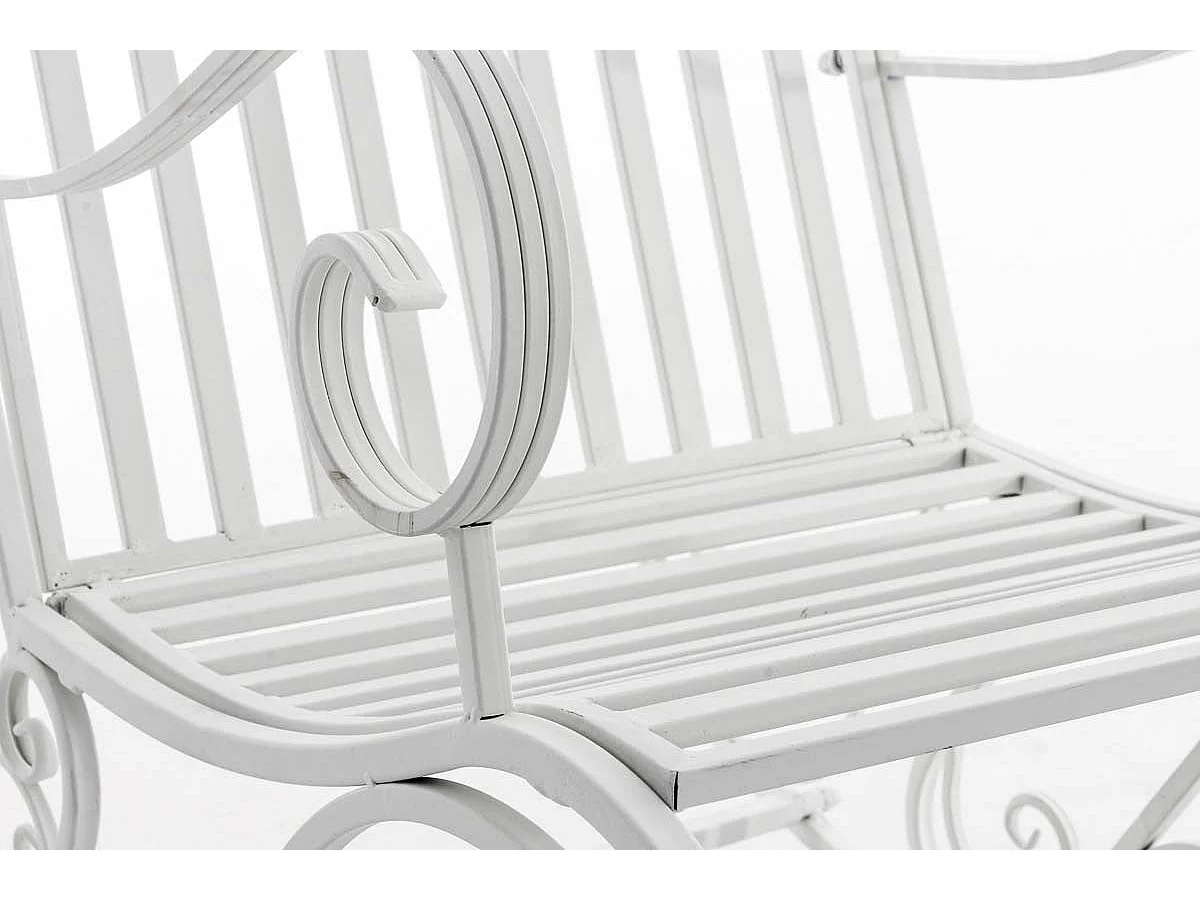 Chaise fauteuil à bascule blanche 56 x 90 x 94 cm MDJ10105