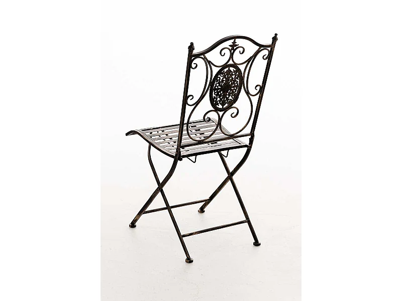 Chaise de jardin balcon métal bronze 42 x 49 x 91.5 cm 10_0003037