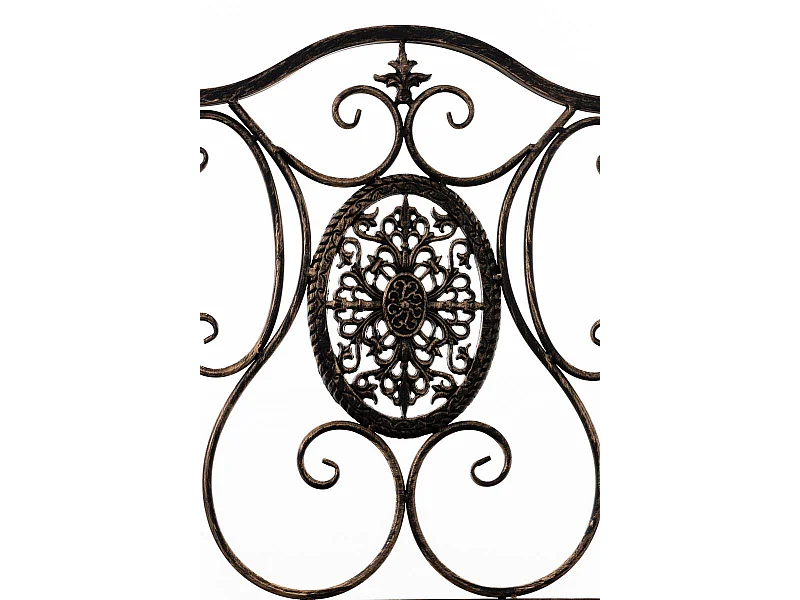 Chaise de jardin balcon métal bronze 42 x 49 x 91.5 cm 10_0003037