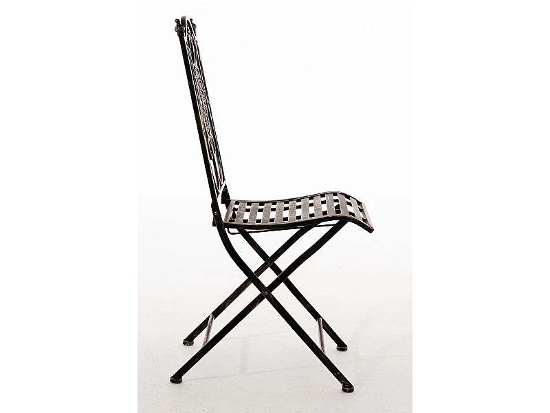 Chaise de jardin balcon métal bronze 42 x 49 x 91.5 cm 10_0003037