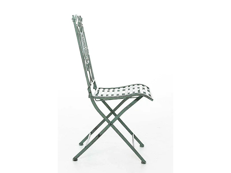 Chaise de jardin balcon métal argentée 42 x 49 x 91.5 cm 10_0003035