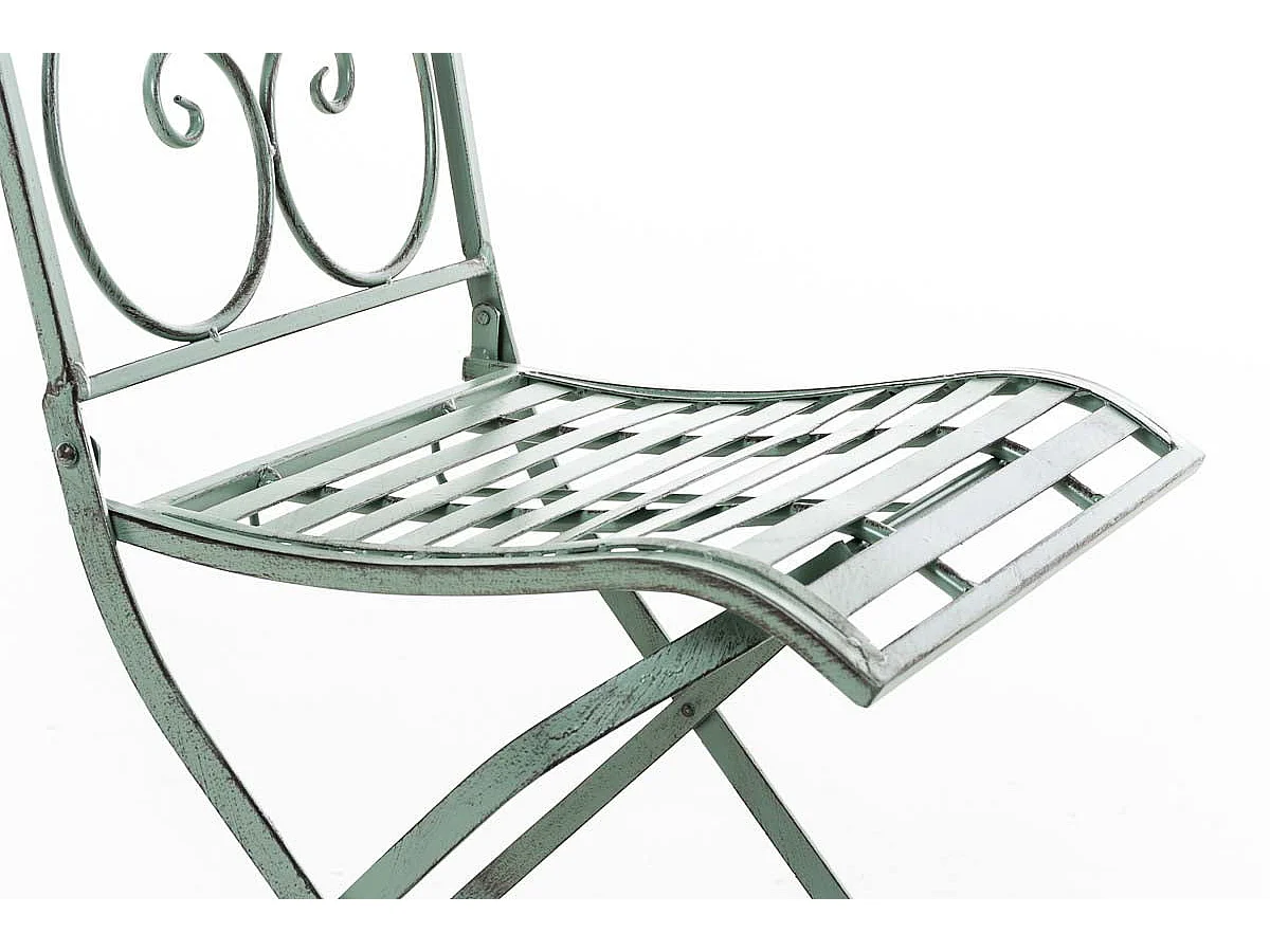 Chaise de jardin balcon métal argentée 42 x 49 x 91.5 cm 10_0003035