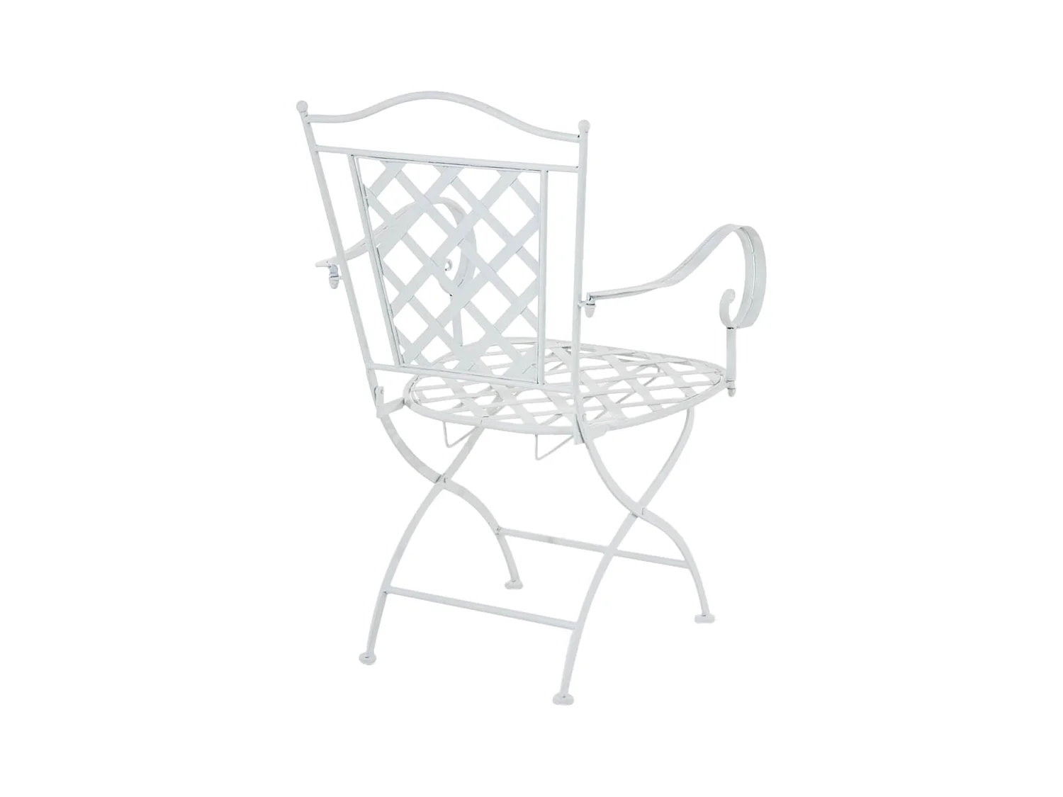 Lot de 2 chaises métal blanche 56 x 51 x 93 cm 10_0002856