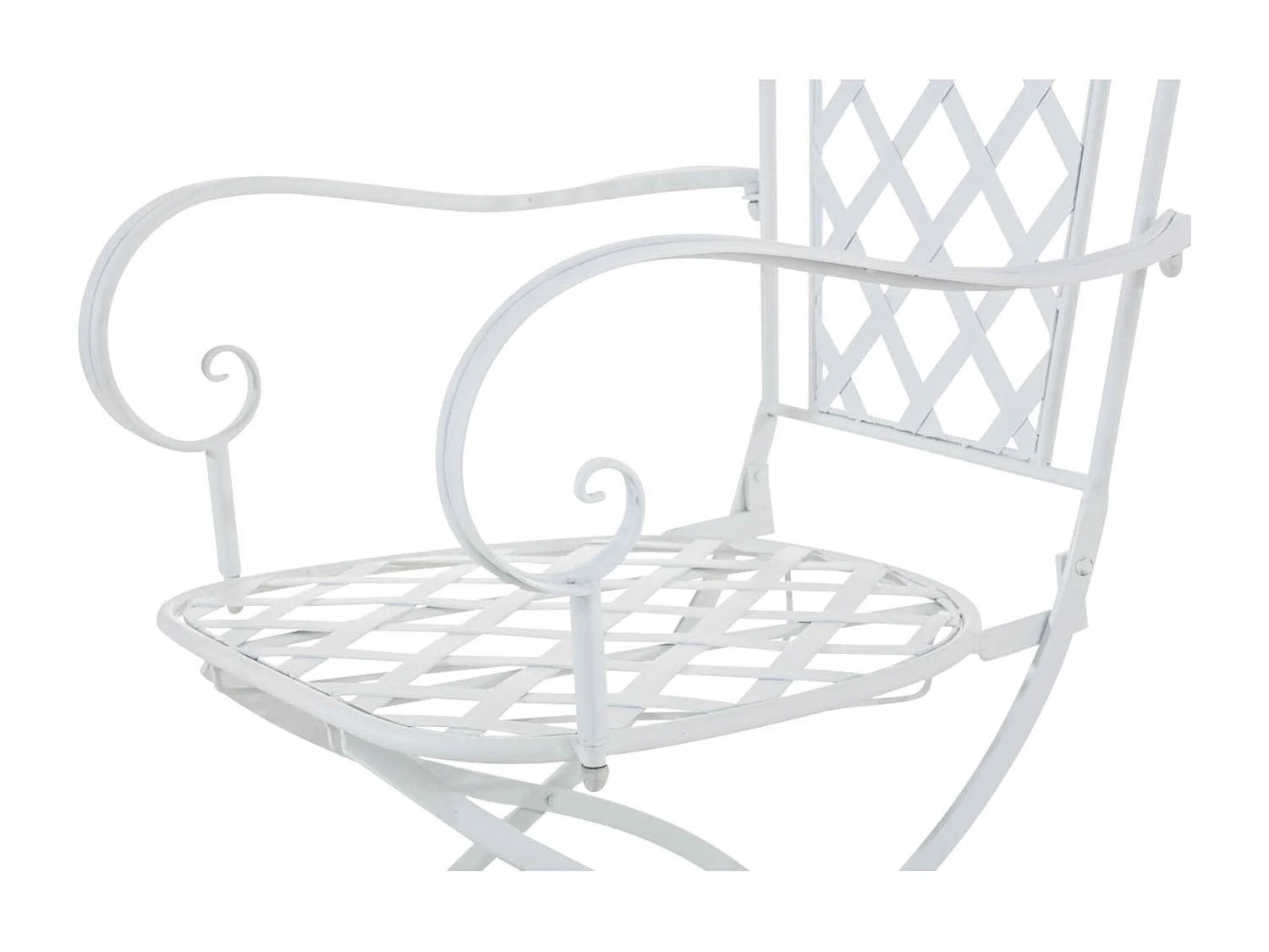 Lot de 2 chaises métal blanche 56 x 51 x 93 cm 10_0002856