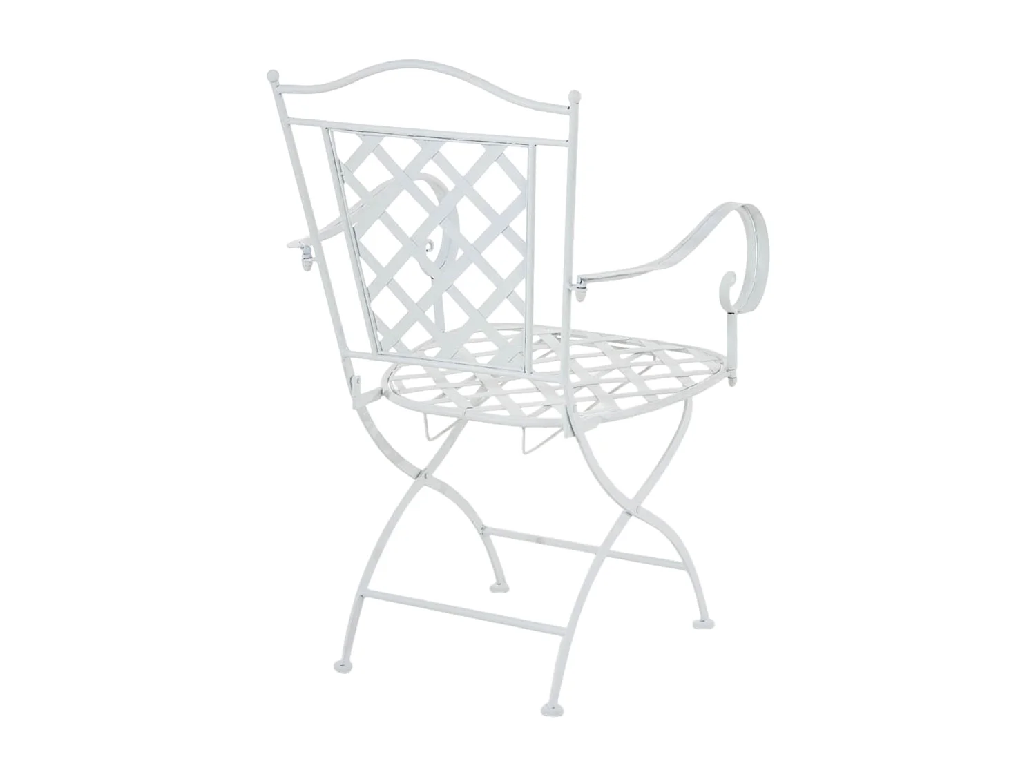Lot de 2 chaises métal blanche 56 x 51 x 93 cm 10_0002856