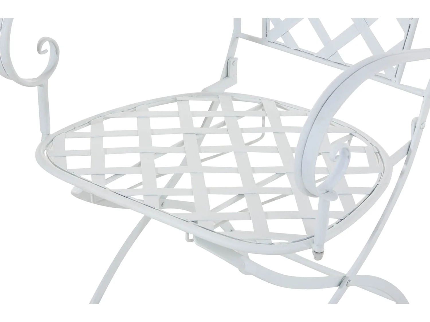 Lot de 2 chaises métal blanche 56 x 51 x 93 cm 10_0002856