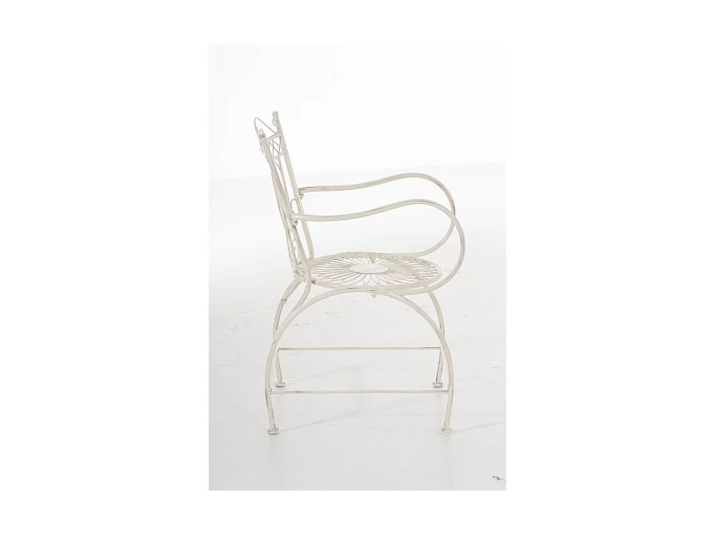 Chaise de jardin avec métal crème 48 x 60 x 88 cm 10_0004003