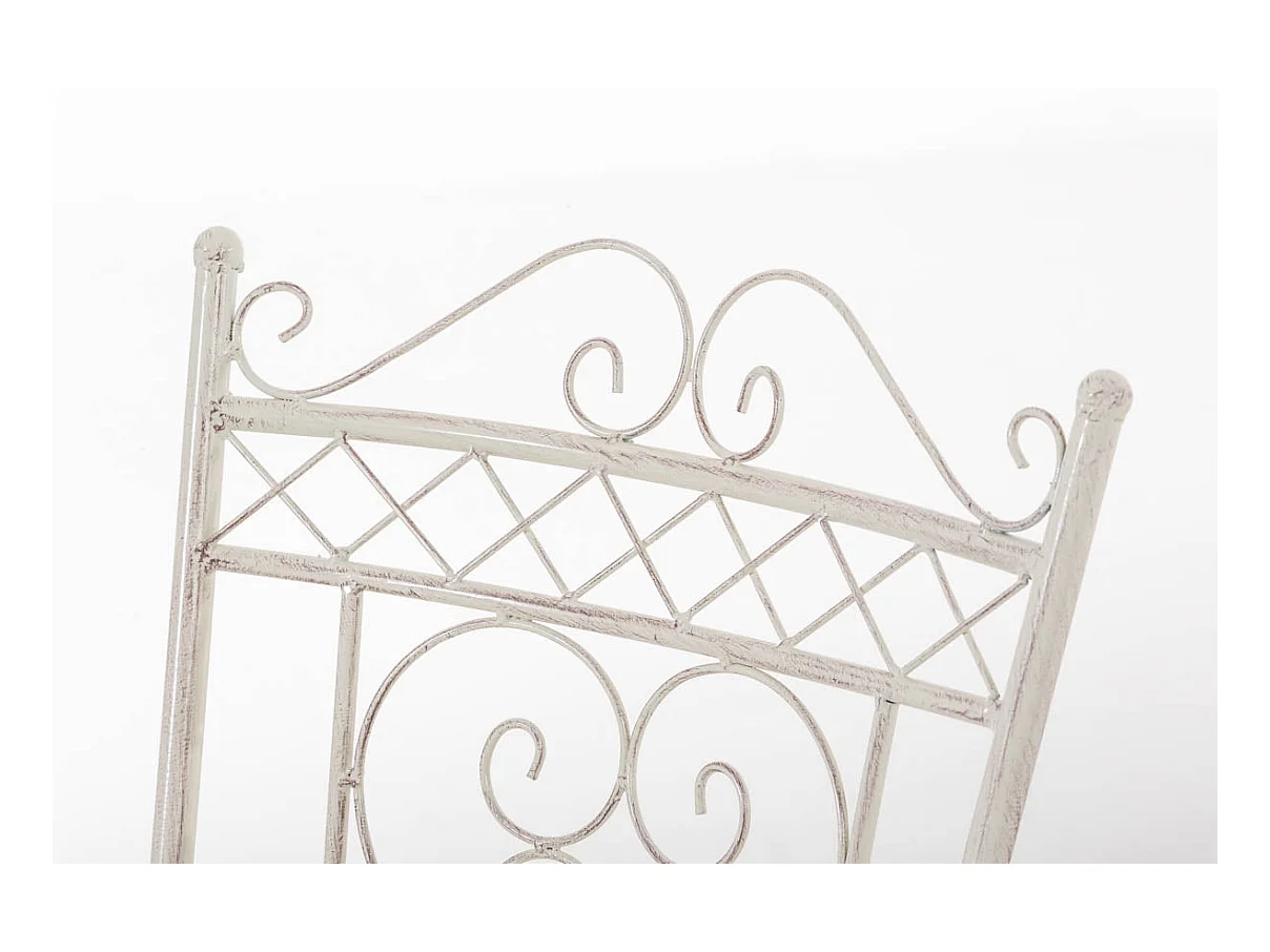 Chaise de jardin avec métal crème 48 x 60 x 88 cm 10_0004003