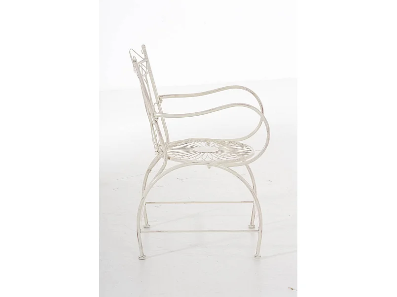 Chaise de jardin avec métal crème 48 x 60 x 88 cm 10_0004003