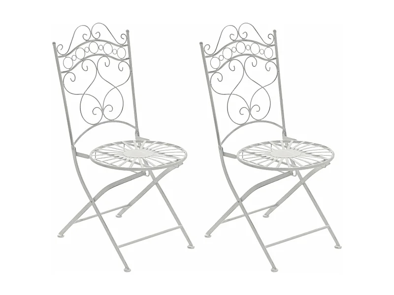 Lot de 2 chaises blanche 40 x 50 x 92 cm 10_0002862
