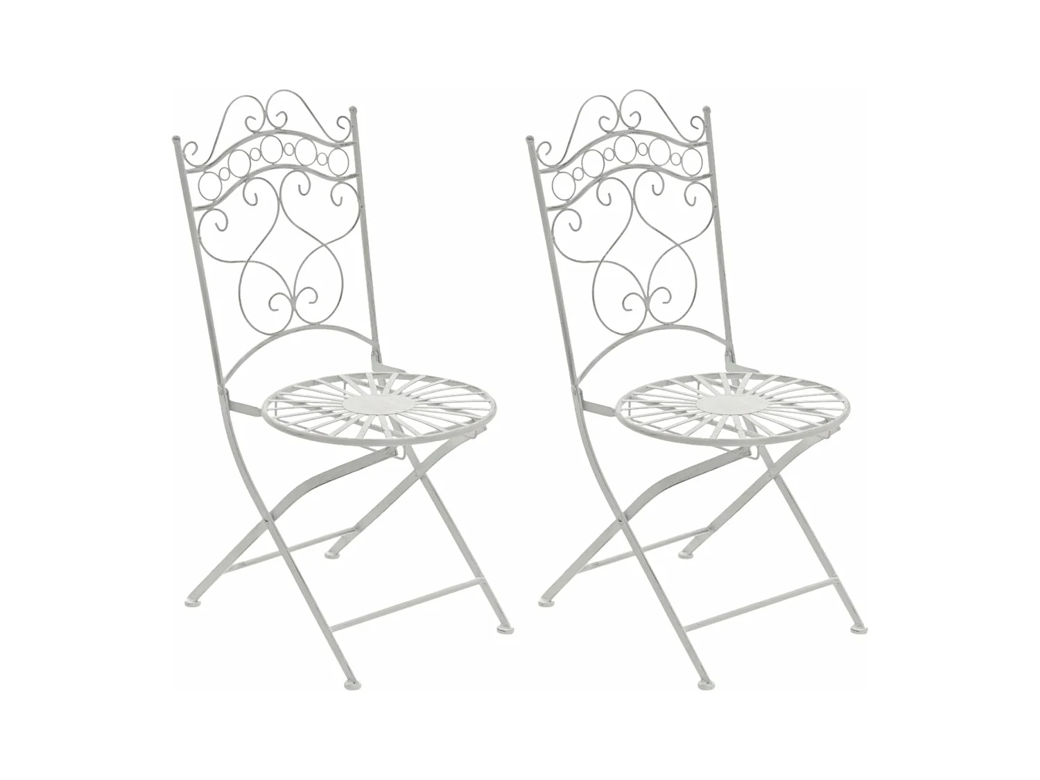 Lot de 2 chaises blanche 40 x 50 x 92 cm 10_0002862