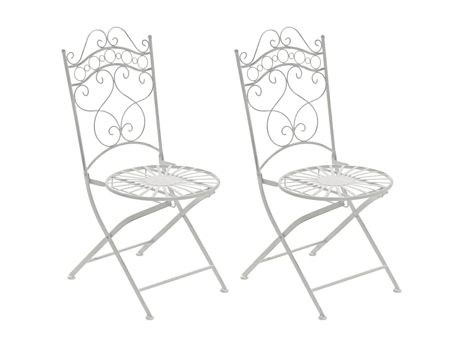 Lot de 2 chaises blanche 40 x 50 x 92 cm 10_0002862