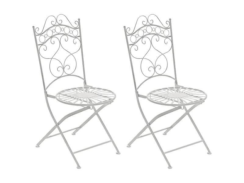 Lot de 2 chaises blanche 40 x 50 x 92 cm 10_0002862