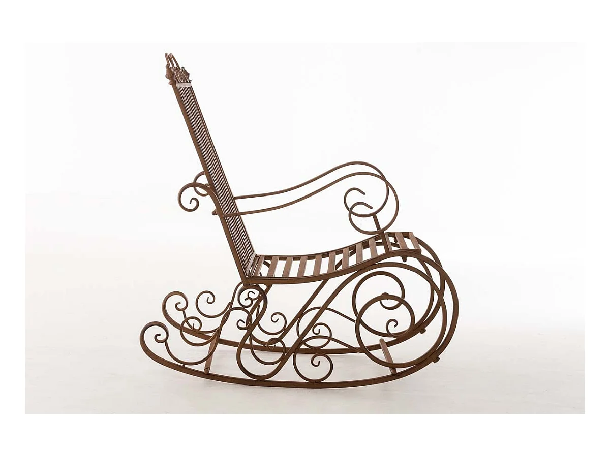 Chaise fauteuil à bascule marron 56 x 90 x 94 cm MDJ10101