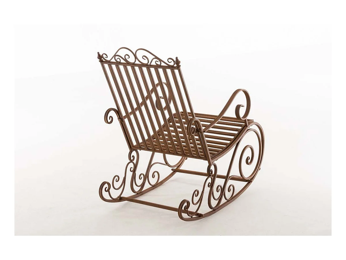 Chaise fauteuil à bascule marron 56 x 90 x 94 cm MDJ10101