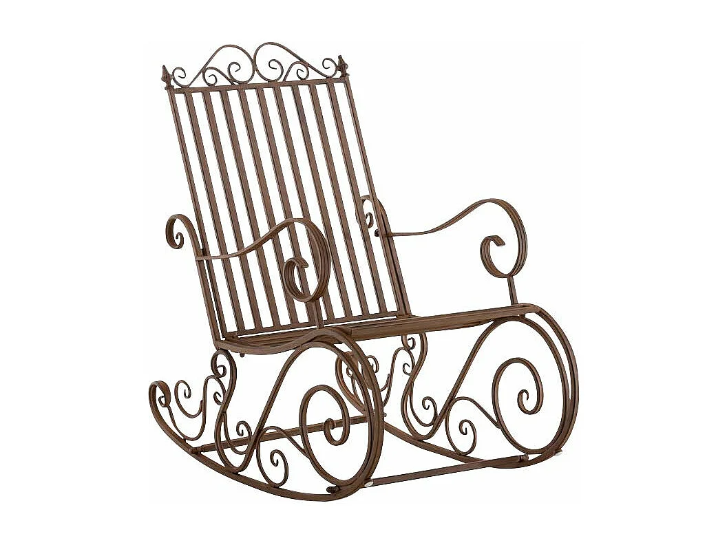 Chaise fauteuil à bascule marron 56 x 90 x 94 cm MDJ10101