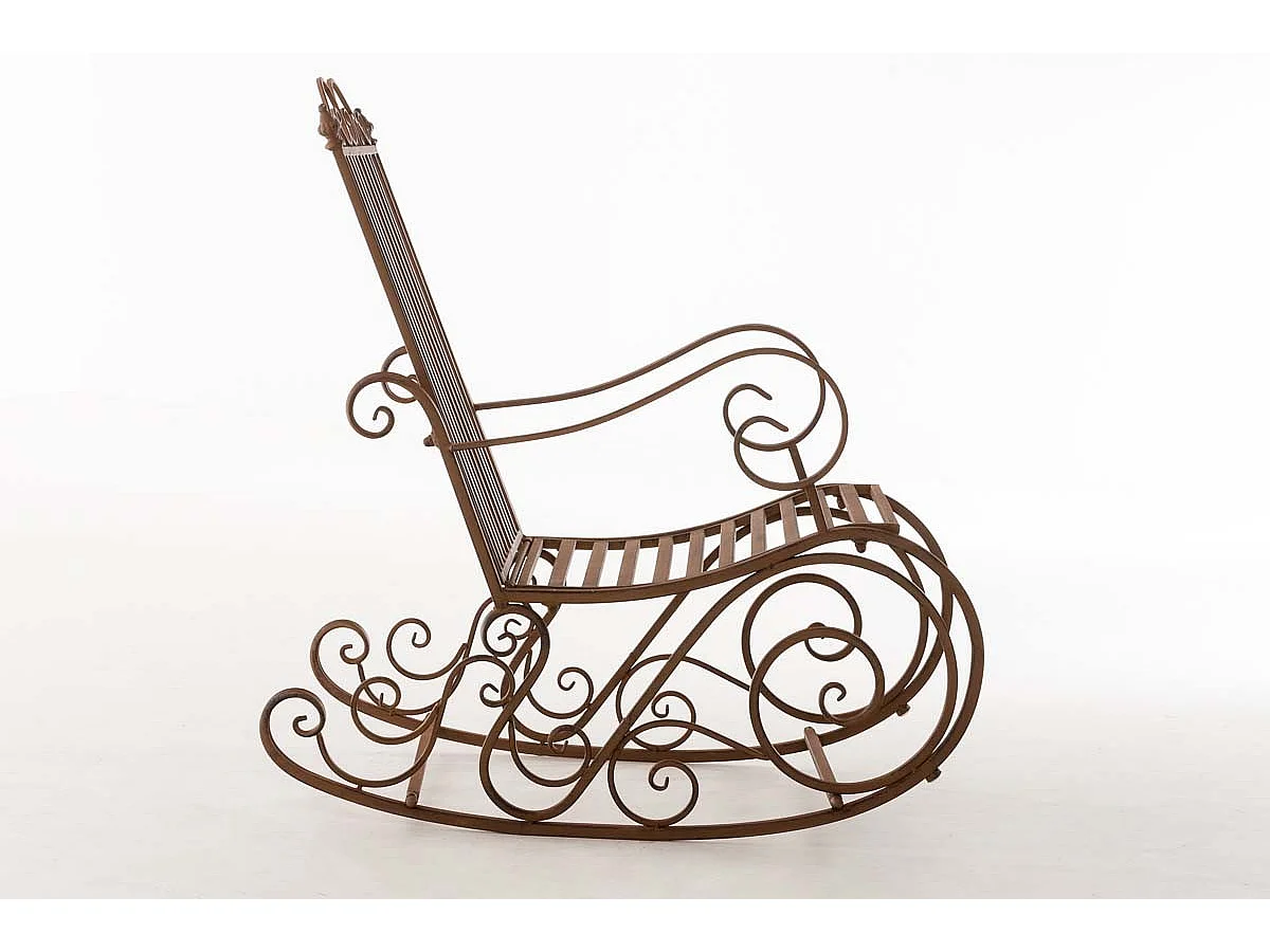 Chaise fauteuil à bascule marron 56 x 90 x 94 cm MDJ10101