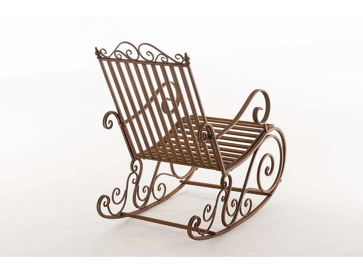 Chaise fauteuil à bascule marron 56 x 90 x 94 cm MDJ10101