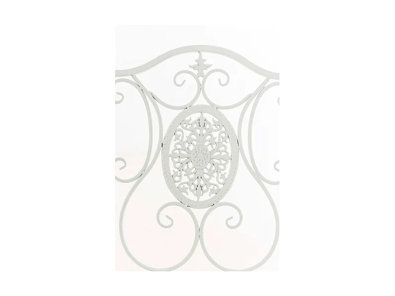 Chaise de jardin balcon métal blanche 42 x 49 x 91.5 cm 10_0003036