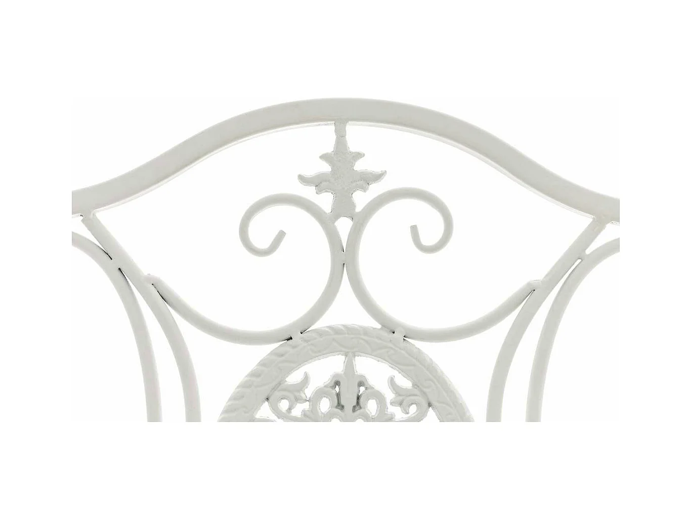 Chaise de jardin balcon métal blanche 42 x 49 x 91.5 cm 10_0003036