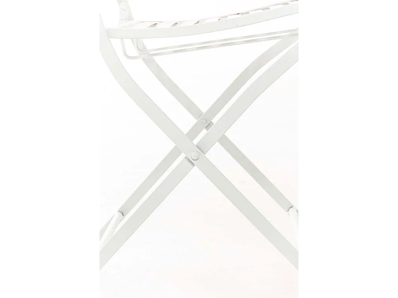 Chaise de jardin balcon métal blanche 42 x 49 x 91.5 cm 10_0003036