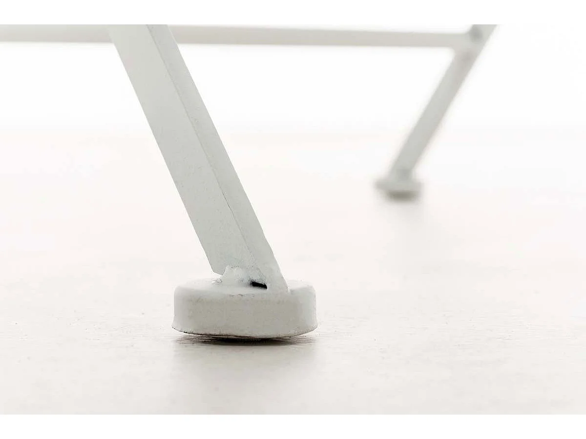 Chaise de jardin balcon métal blanche 42 x 49 x 91.5 cm 10_0003036