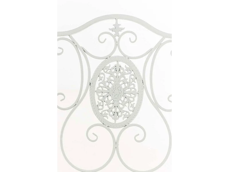 Chaise de jardin balcon métal blanche 42 x 49 x 91.5 cm 10_0003036