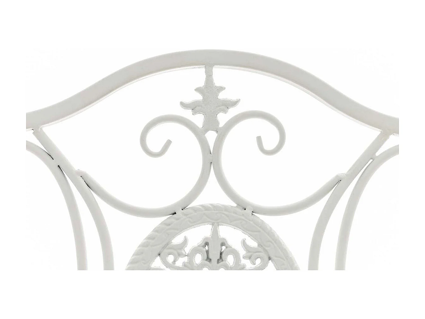 Chaise de jardin balcon métal blanche 42 x 49 x 91.5 cm 10_0003036