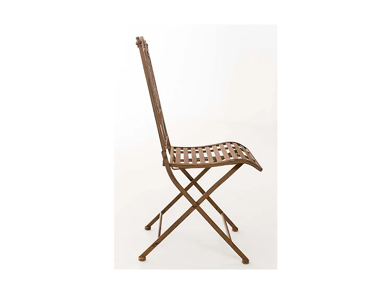 Chaise de jardin balcon métal marron 42 x 49 x 91.5 cm 10_0003032