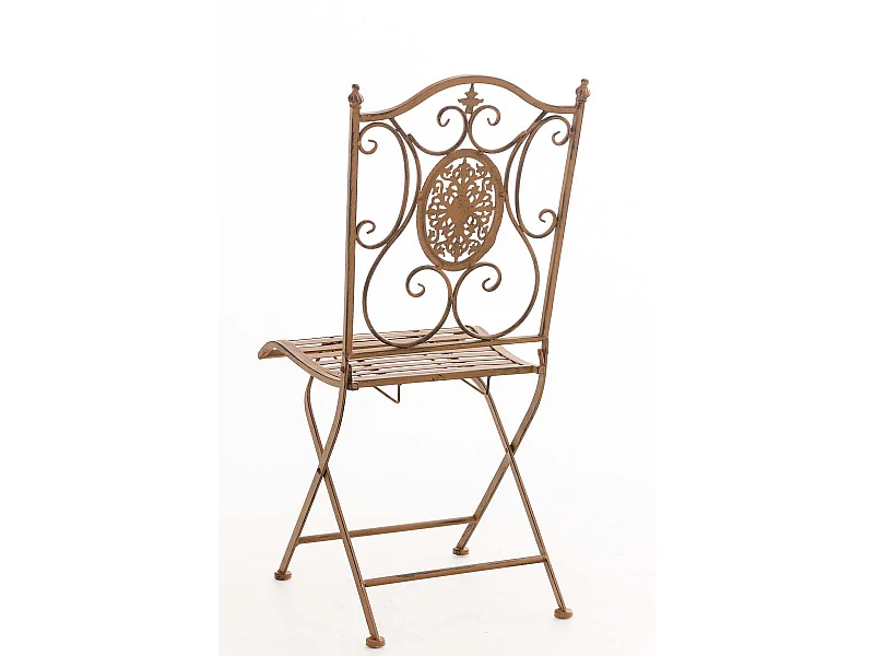 Chaise de jardin balcon métal marron 42 x 49 x 91.5 cm 10_0003032