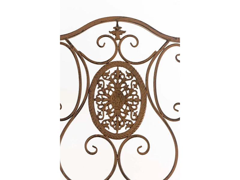 Chaise de jardin balcon métal marron 42 x 49 x 91.5 cm 10_0003032