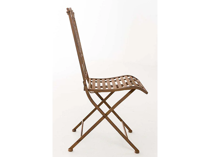 Chaise de jardin balcon métal marron 42 x 49 x 91.5 cm 10_0003032