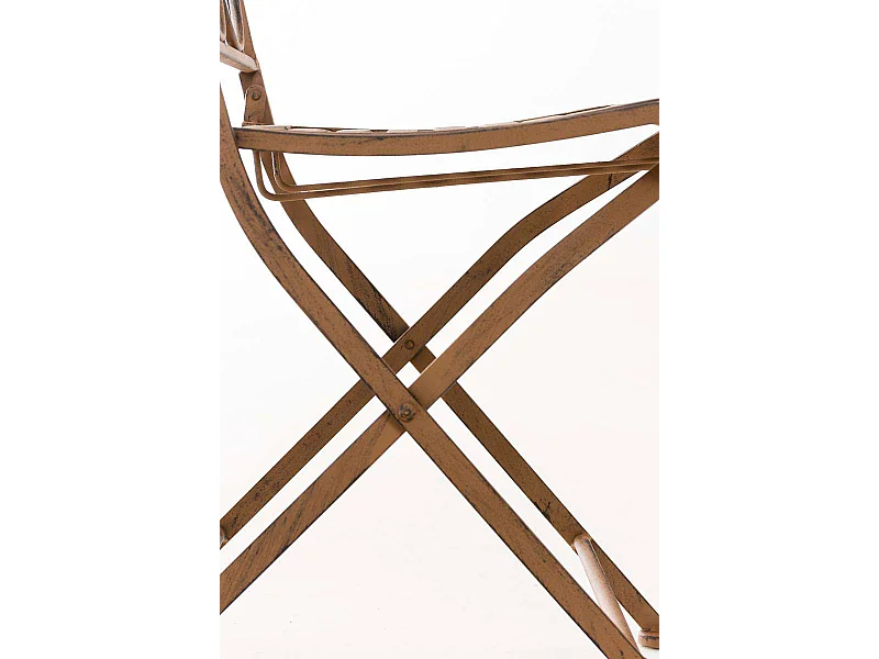 Chaise de jardin balcon métal marron 42 x 49 x 91.5 cm 10_0003032