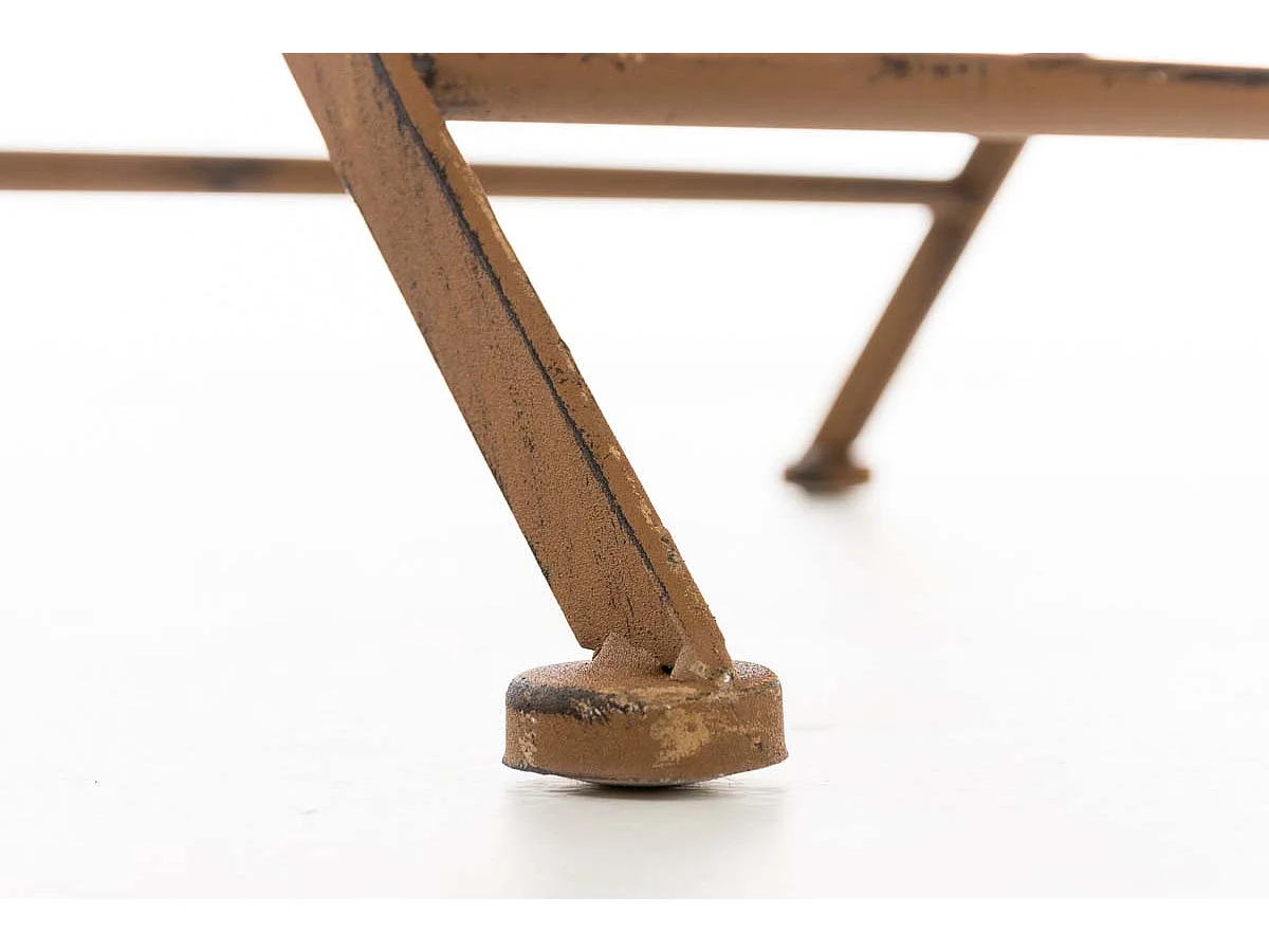 Chaise de jardin balcon métal marron 42 x 49 x 91.5 cm 10_0003032