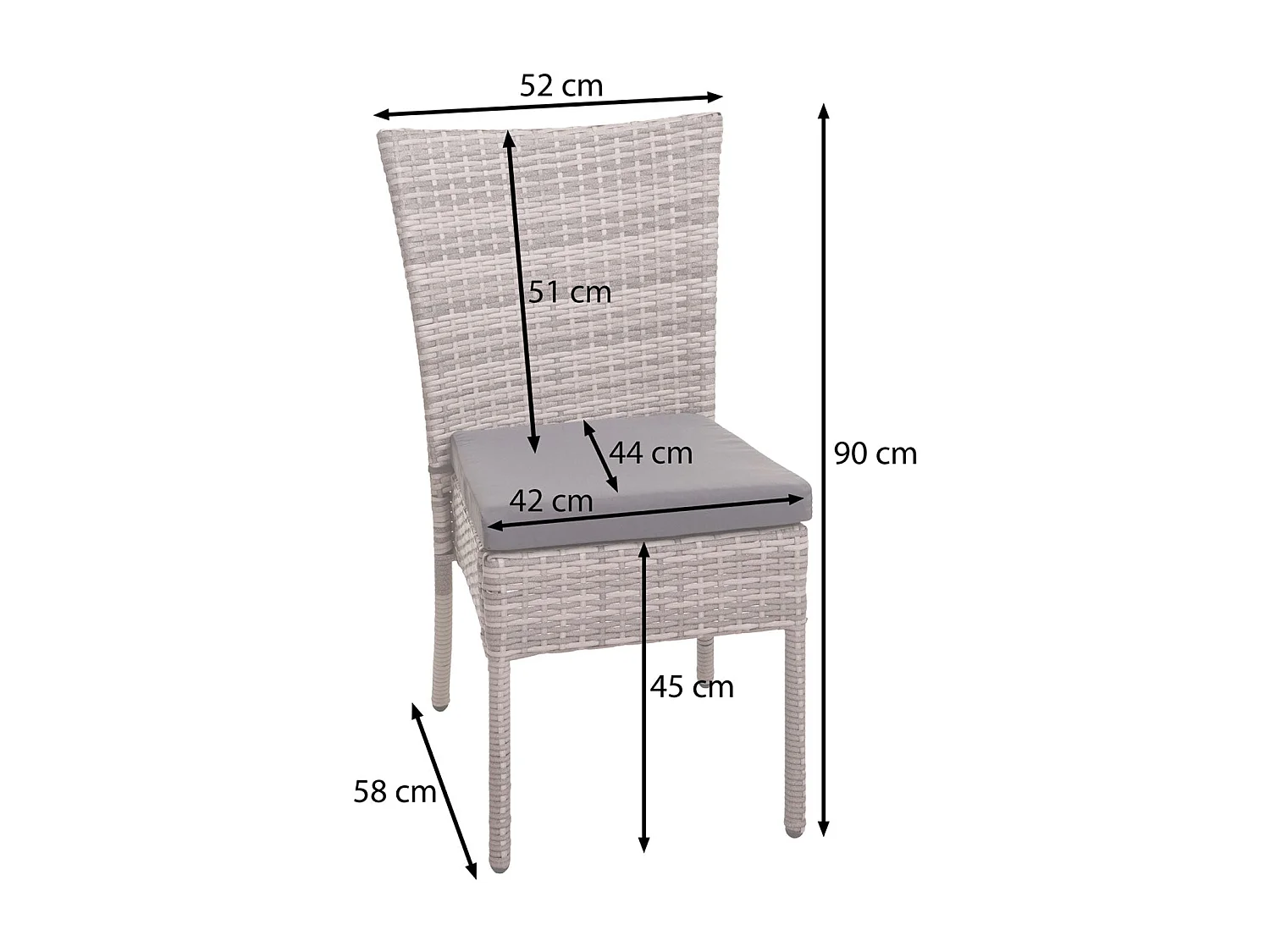 2x chaises fauteuils pour grise 45 x 44 x 45 cm 04_0000264