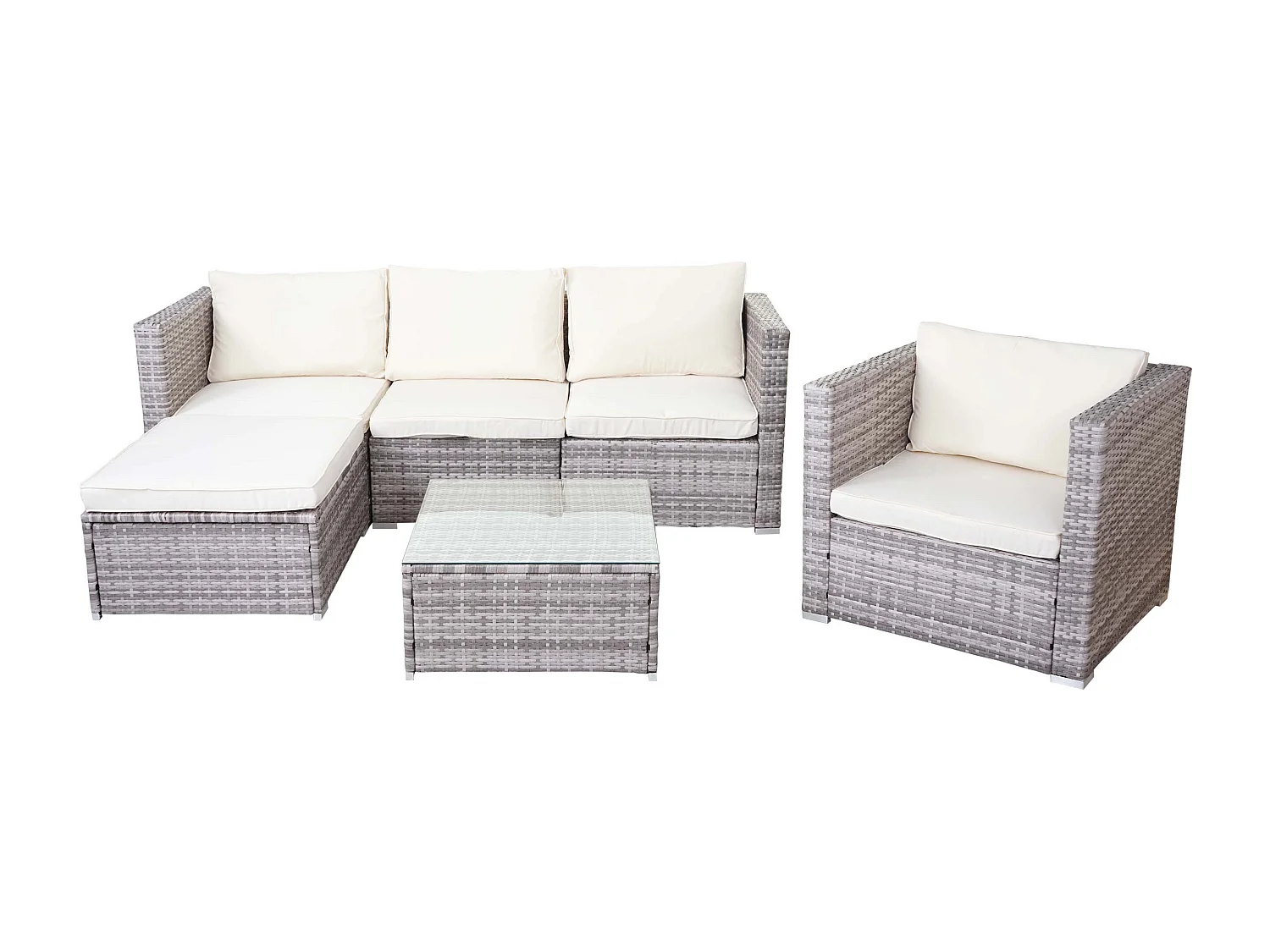 Salon de jardin en crème 78 x 70 x 67 cm 04_0004179