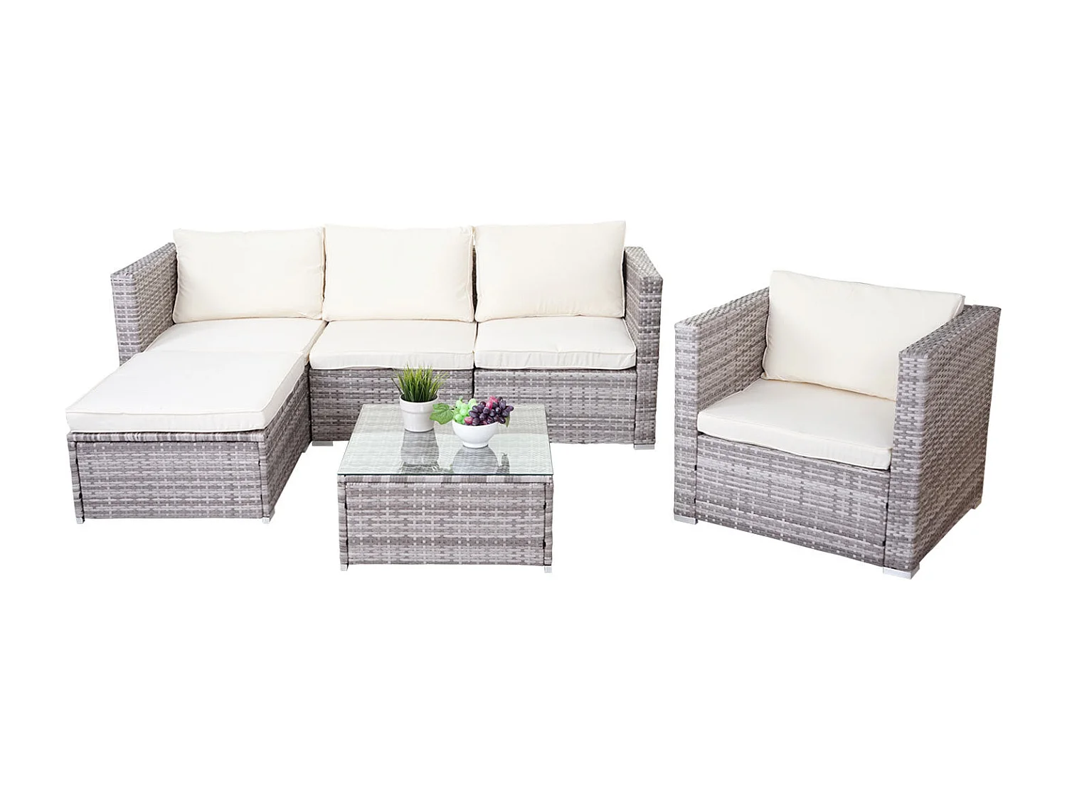 Salon de jardin en crème 78 x 70 x 67 cm 04_0004179