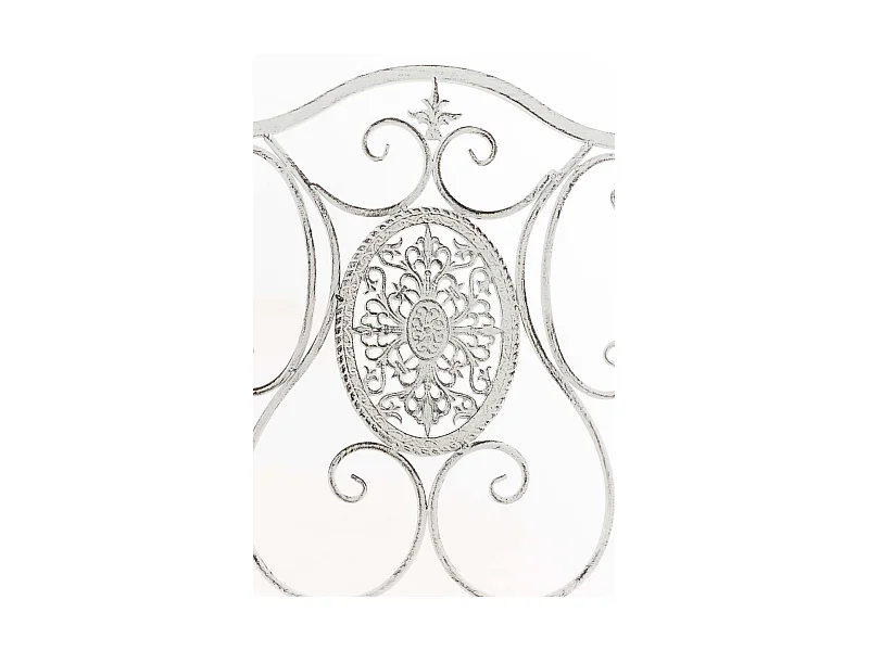 Chaise de jardin balcon métal blanche 42 x 49 x 91.5 cm 10_0003033