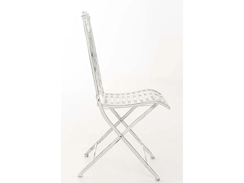 Chaise de jardin balcon métal blanche 42 x 49 x 91.5 cm 10_0003033