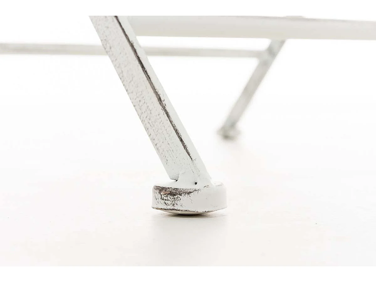 Chaise de jardin balcon métal blanche 42 x 49 x 91.5 cm 10_0003033