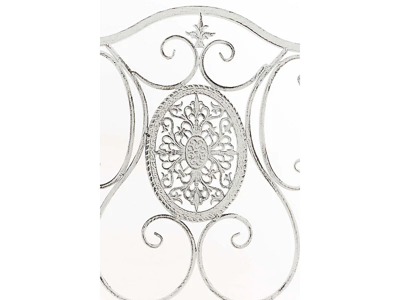 Chaise de jardin balcon métal blanche 42 x 49 x 91.5 cm 10_0003033