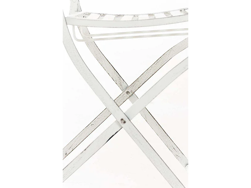 Chaise de jardin balcon métal blanche 42 x 49 x 91.5 cm 10_0003033