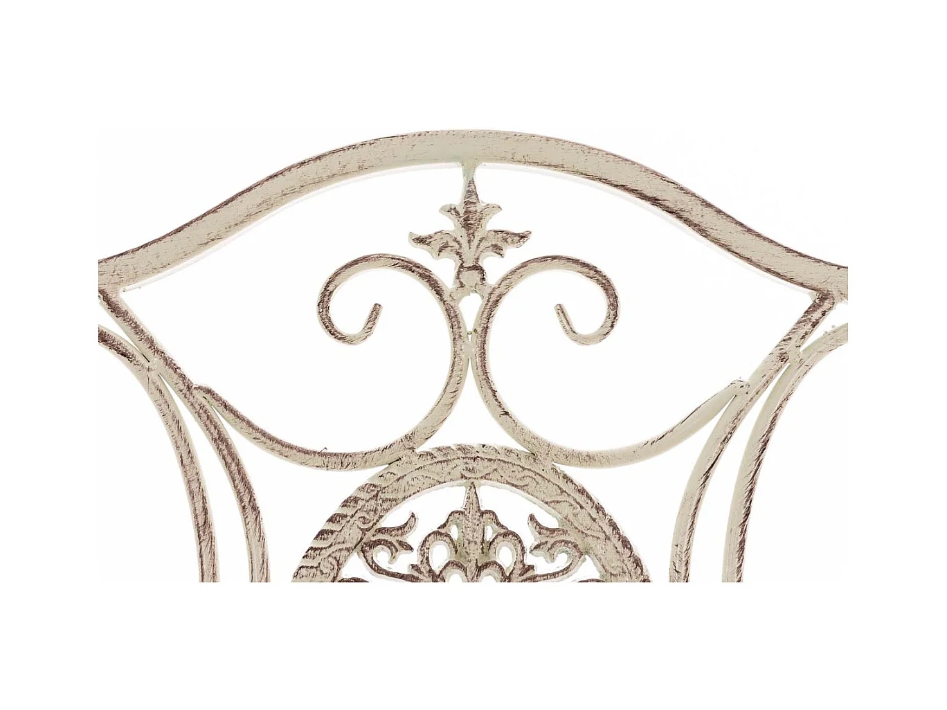 Chaise de jardin balcon métal crème 42 x 49 x 91.5 cm 10_0003034