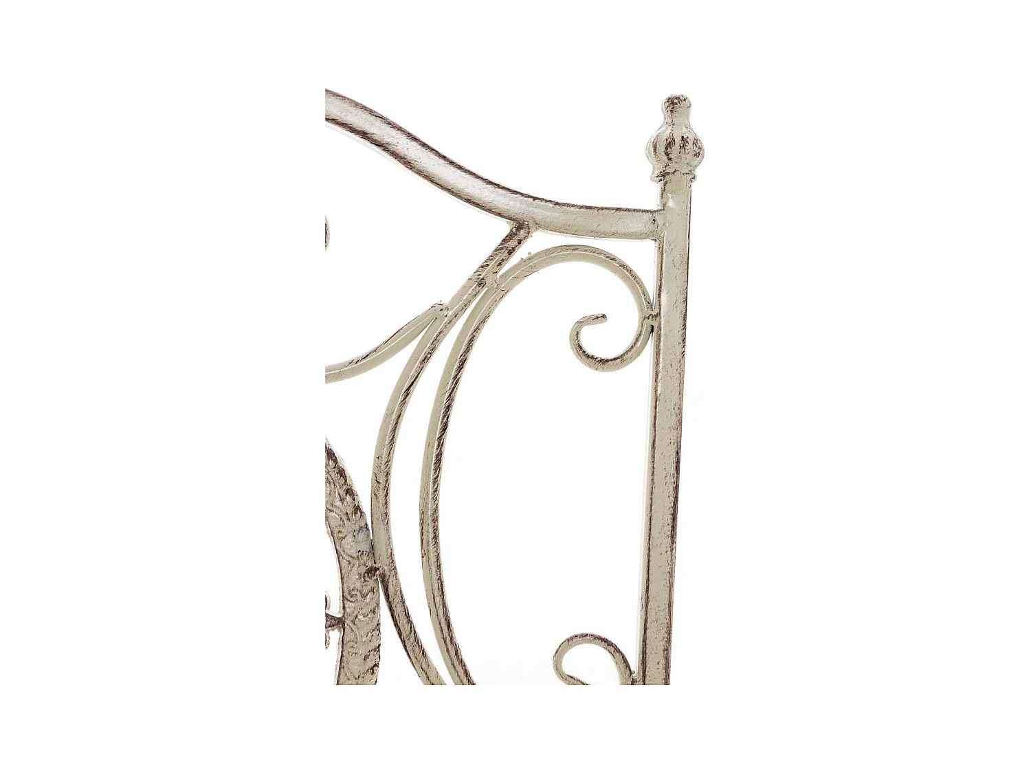 Chaise de jardin balcon métal crème 42 x 49 x 91.5 cm 10_0003034