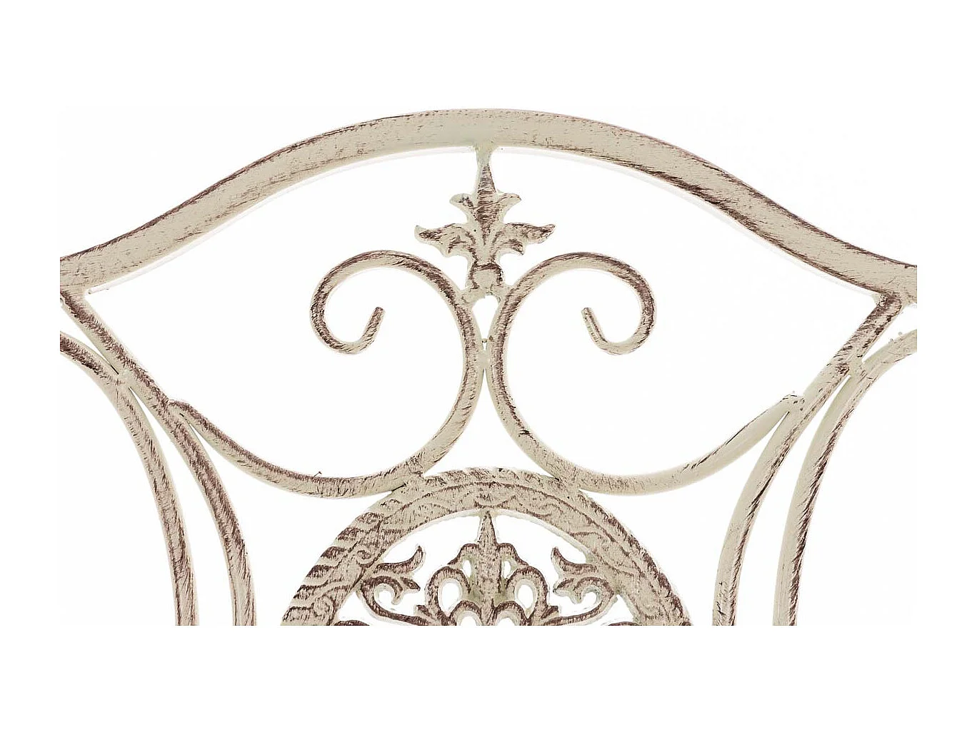 Chaise de jardin balcon métal crème 42 x 49 x 91.5 cm 10_0003034