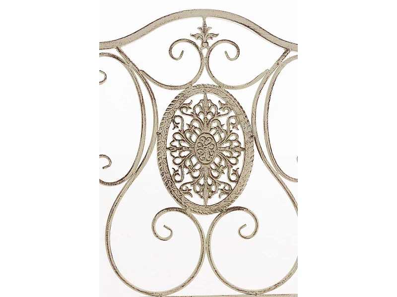 Chaise de jardin balcon métal crème 42 x 49 x 91.5 cm 10_0003034